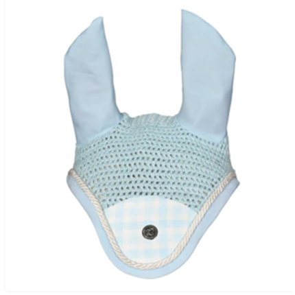 Dapplebay Gingham Fly Veil-Blue/White